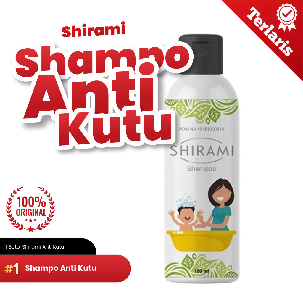 Shirami Shampo Anti Kutu Rambut Anak dan Dewasa Paling Ampuh isi 100ml, Obat Kutu, Sampo Kutu