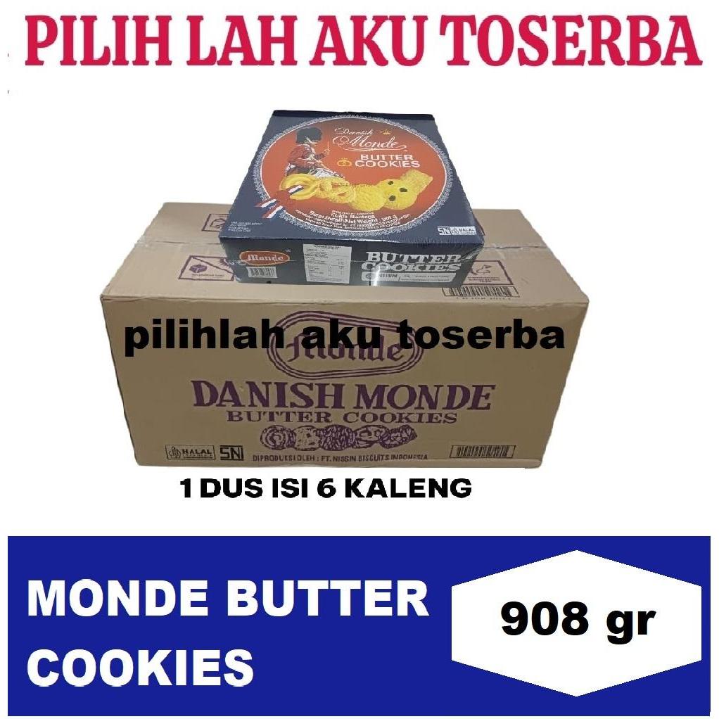 Biskuit Monde BUTTER COOKIES KALENG Besar 908 GR - ( HARGA 1 DUS )