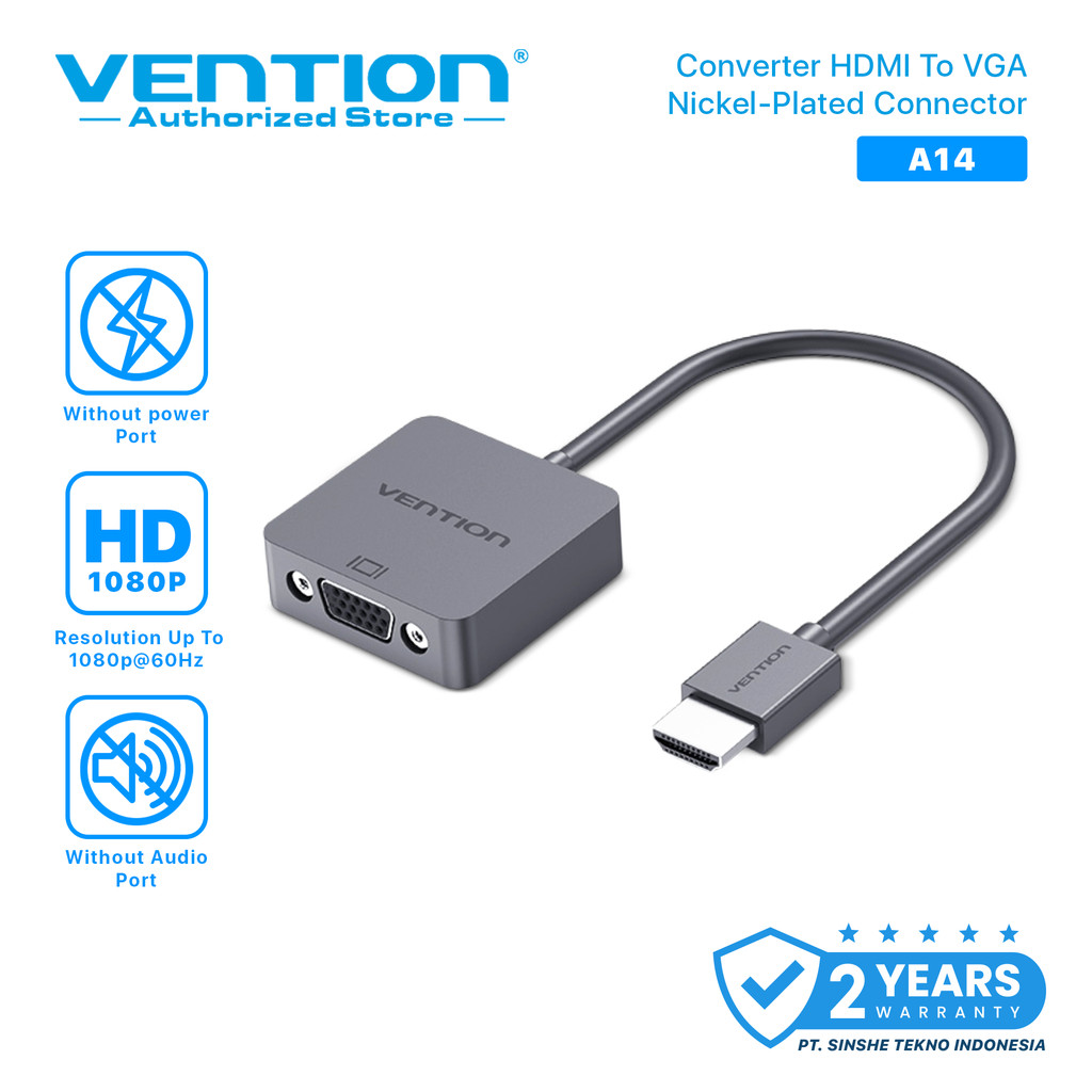 Vention Converter HDMI to VGA Full HD 1080P HDMI Male VGA Female Adapter