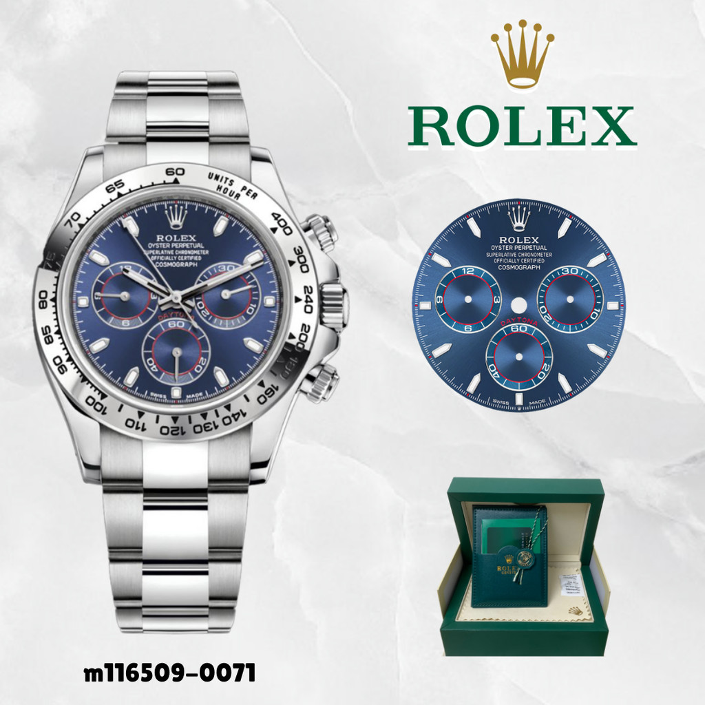 Jam tangan ROLEX Daytona m116509-0071 Blue Sunburst Cosmograph sudah termasuk Box Lengkap 100% ORI B