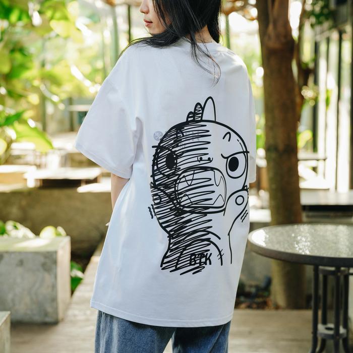 BTK Bestkiller Sketch Graffiti Tee White