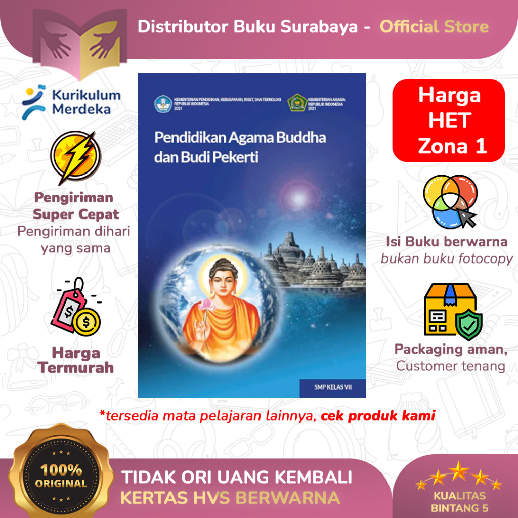 Buku Agama Buddha Kelas 8 SMP - Buku Paket Siswa - Kurikulum Merdeka