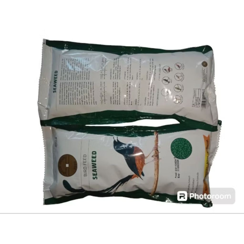 Pakan Burung Berkicau Gold Coin Hijau Isi 450 Gram - ABH