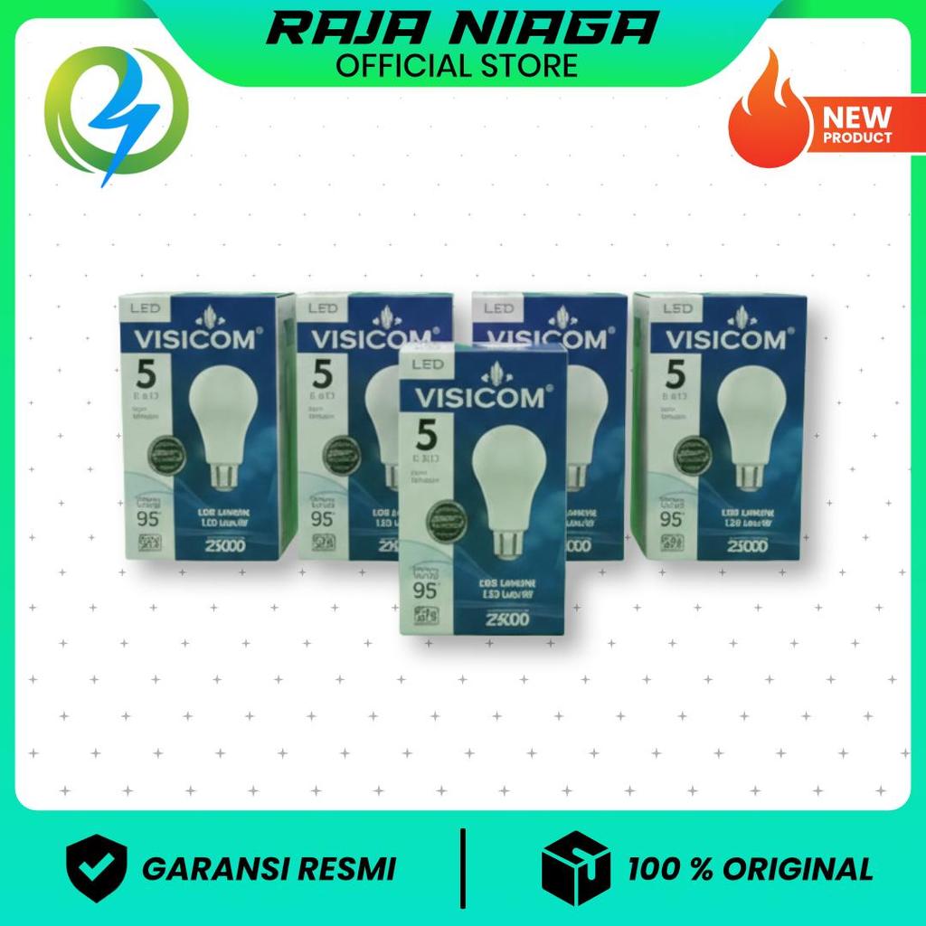 LAMPU LED VISICOM 5 WATT. LAMPU BOHLAM (cahaya putih/kuning)