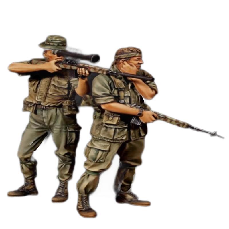 1/35 Sniper Soler Military History Resin Model Unpainted, Unassembled GK White Model Handmade Two Nu