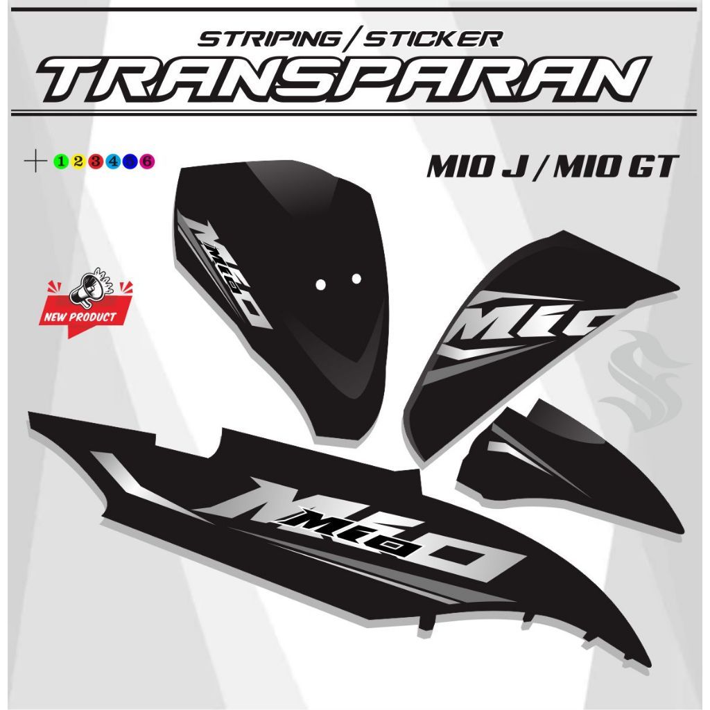 VARIASI STIKER TRANSPARAN UV MIO GT / VARIASI STIKER STRIPING MIO J