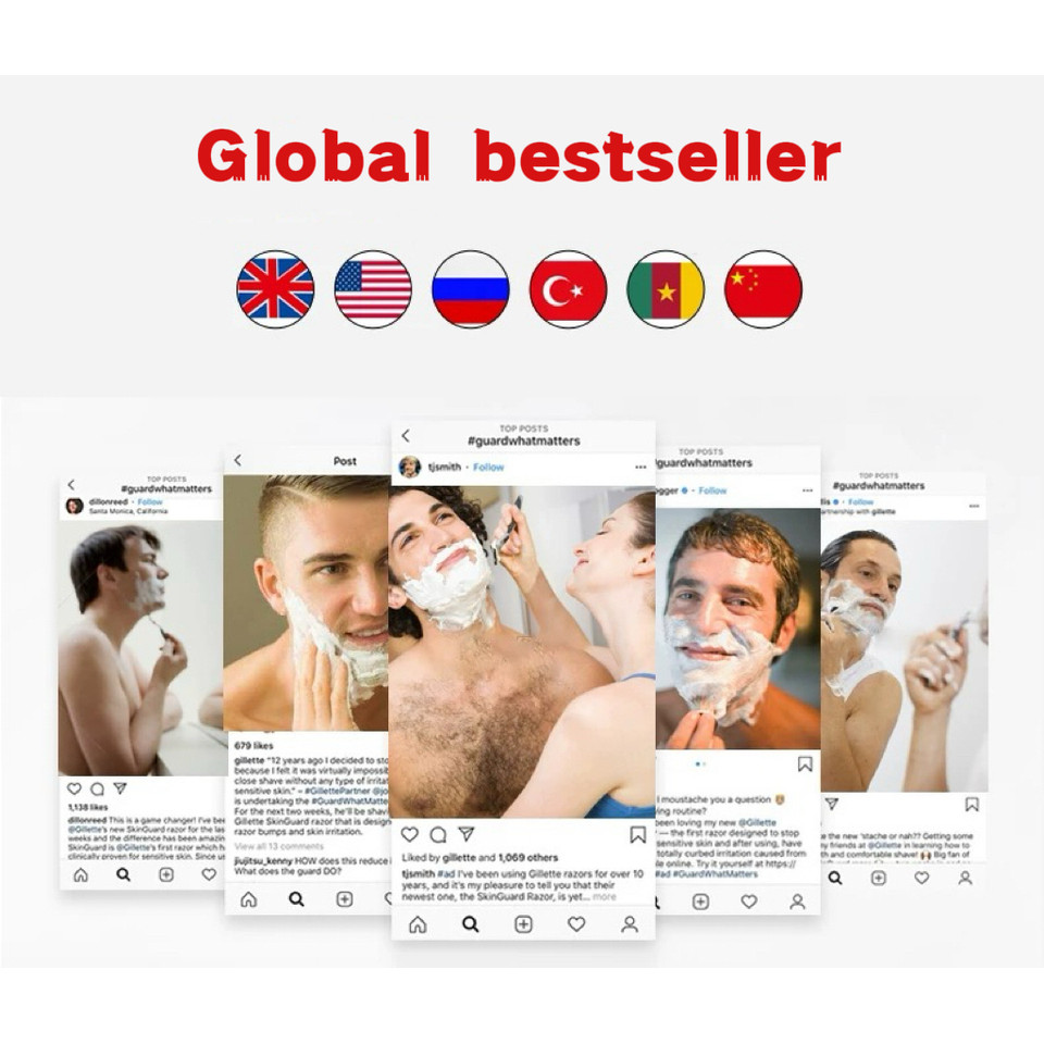 24 PCS Fusion 3 Blades Refills Stainless Steel Blade Sharp 3 Layer Safety Razor For Mach 3 Manual Ra