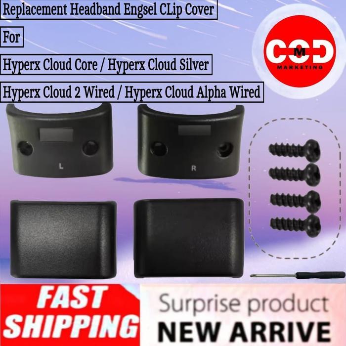 Headband Connector Plastic Hinge Clip Cover - Headband Engsel Klip Hyperx Cloud 2 Wired / Hyperx Clo