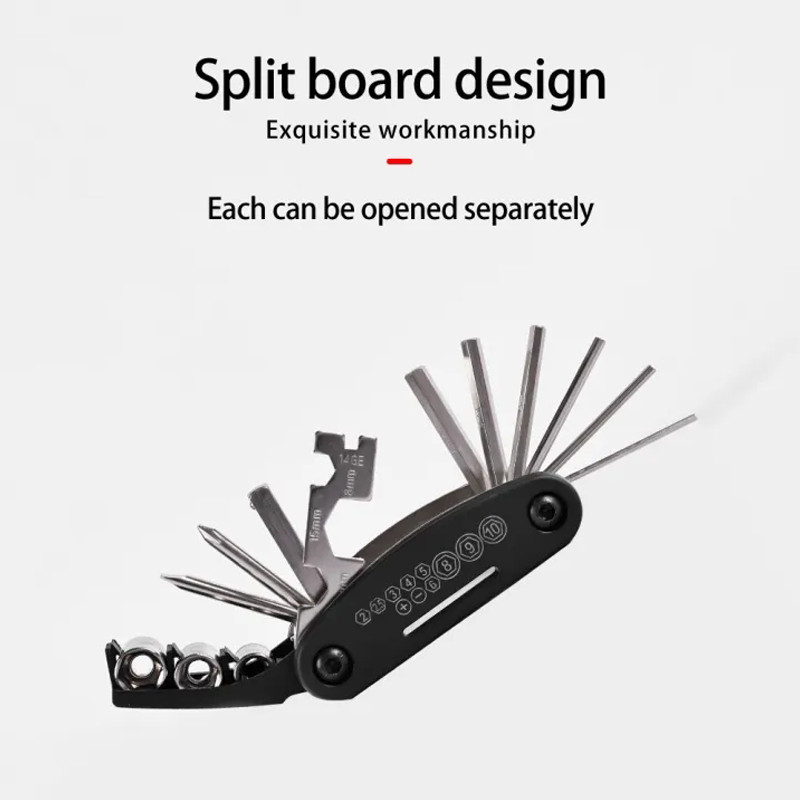 16 in 1 MTB Tools Road Bicycle Allen Wrench Pocket Tools Portable Bicycle Repair Tool set Multifunct