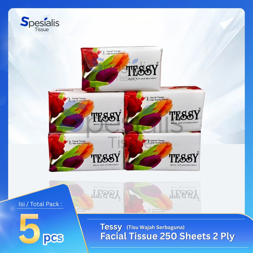 Tissue Tessy  250 Sheets  2 Ply isi 5 Pack