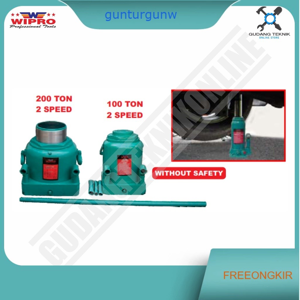 Dongkrak Botol 20 Ton WIPRO T-92004 / Hydraulic Jack 20T WIPRO T92004 - Dongkrak Hidrolik T 92004