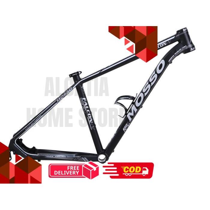 Mosso Falcon V Frame Set Sepeda Sepeda XC MTB [27.5 / 29 Inch] - Black/Grey, 27.5x15.5 -alca