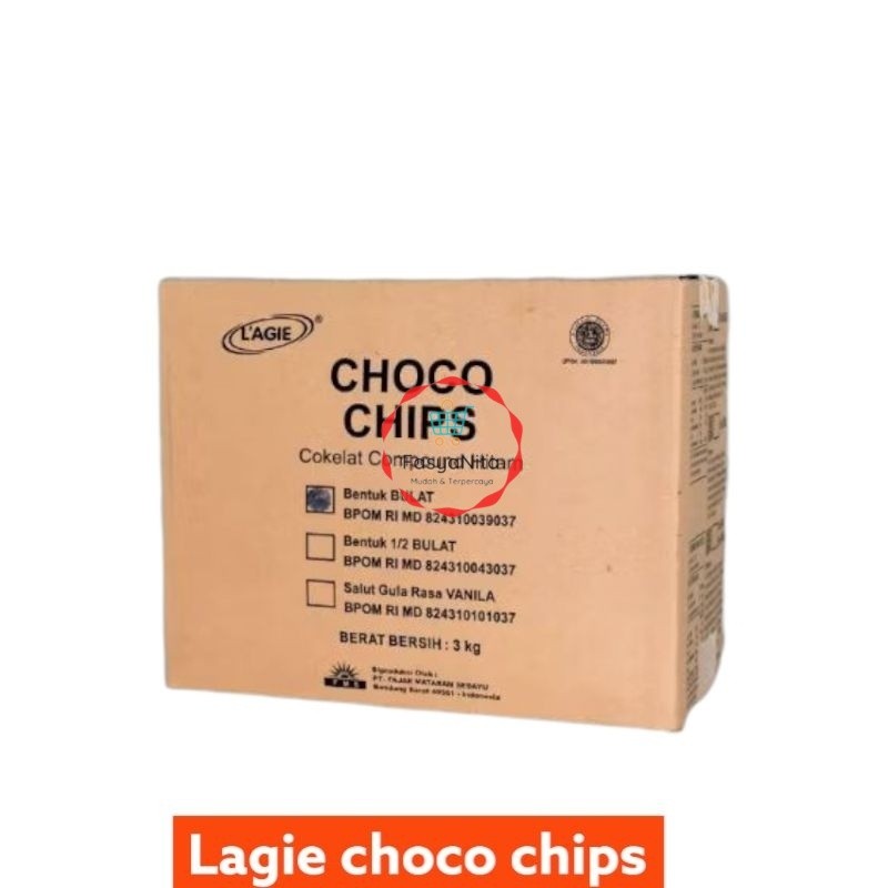 Lagie choco chip bulat polos 3kg - Fasyanita Online Fresh Mart Denpasar - WHY