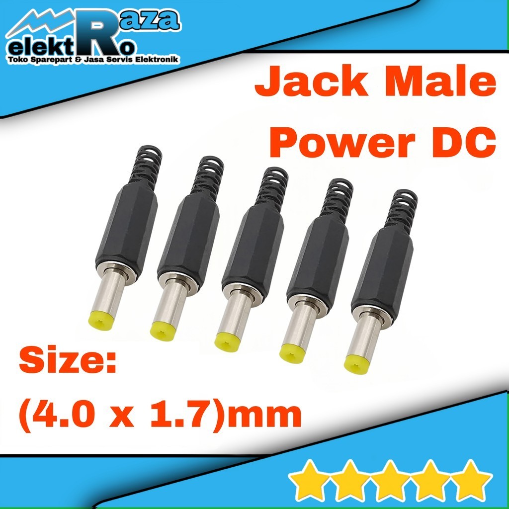 Jack DC Jack Power DC 4.0mm x 1.7mm DC Male Plug Jek Power DC 4x1.7mm Jantan Konektor Daya