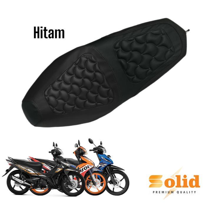 Cover Jok Motor Model Dragon untuk Supra X, Blade, Revo dengan Pengait Karet Waterproof - Hitam, Sup