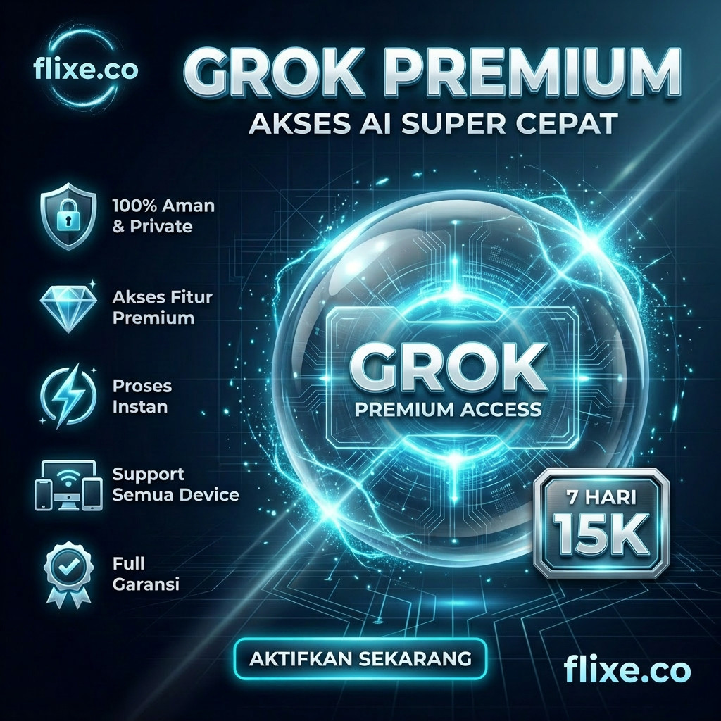 Grok Premium 7 Hari 15K | Akses AI Super Cepat | Aman & Private