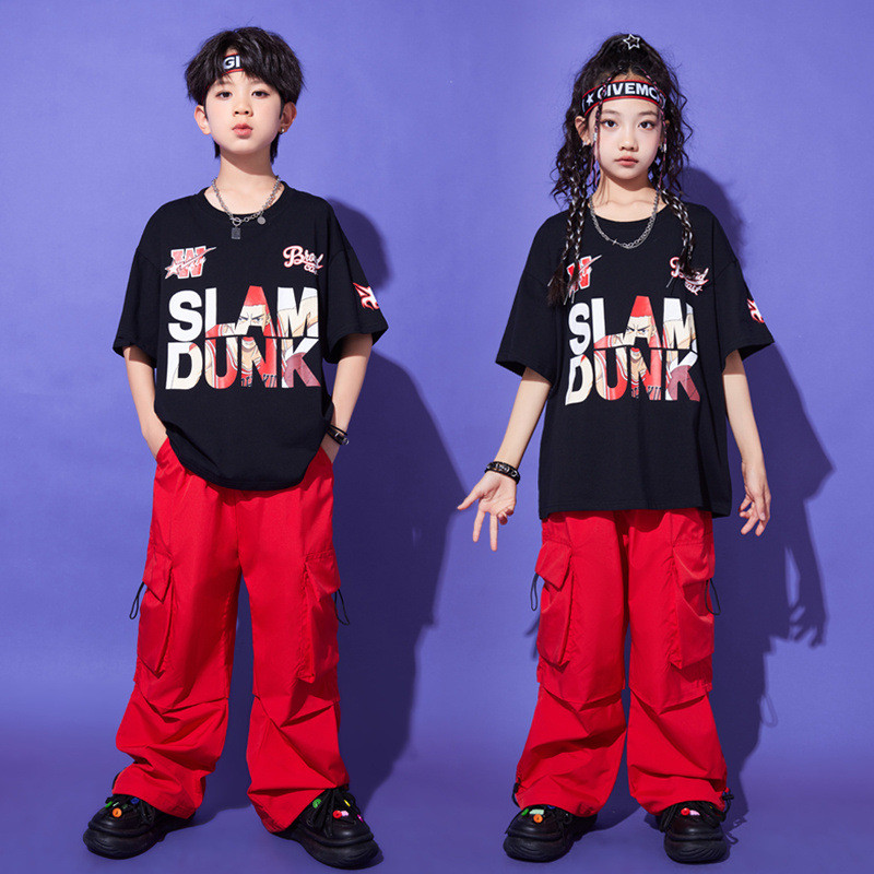 Jazz Dance Street Dance Costume for Boys hiphop Girls' Drum Set Performance Outfit