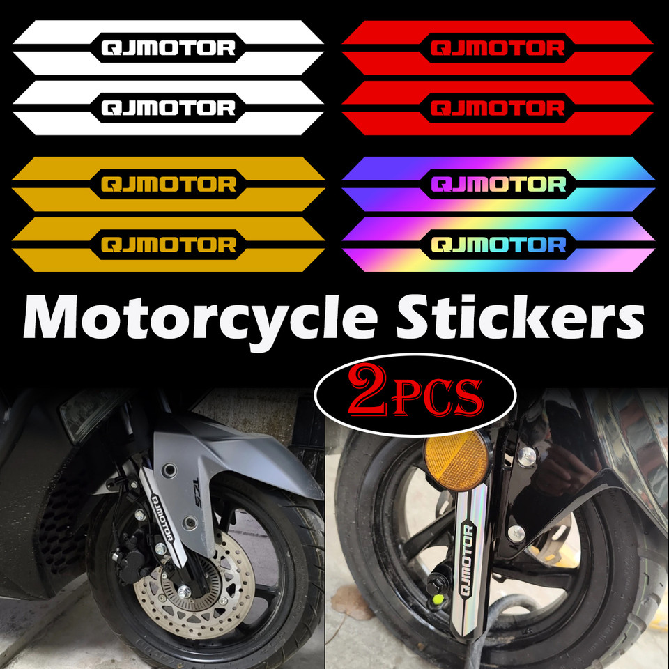 Reflective Motorcycle Stickers Moto Body Shock Absorber Fork Vinyl Decals Accessories For QJMOTOR SR