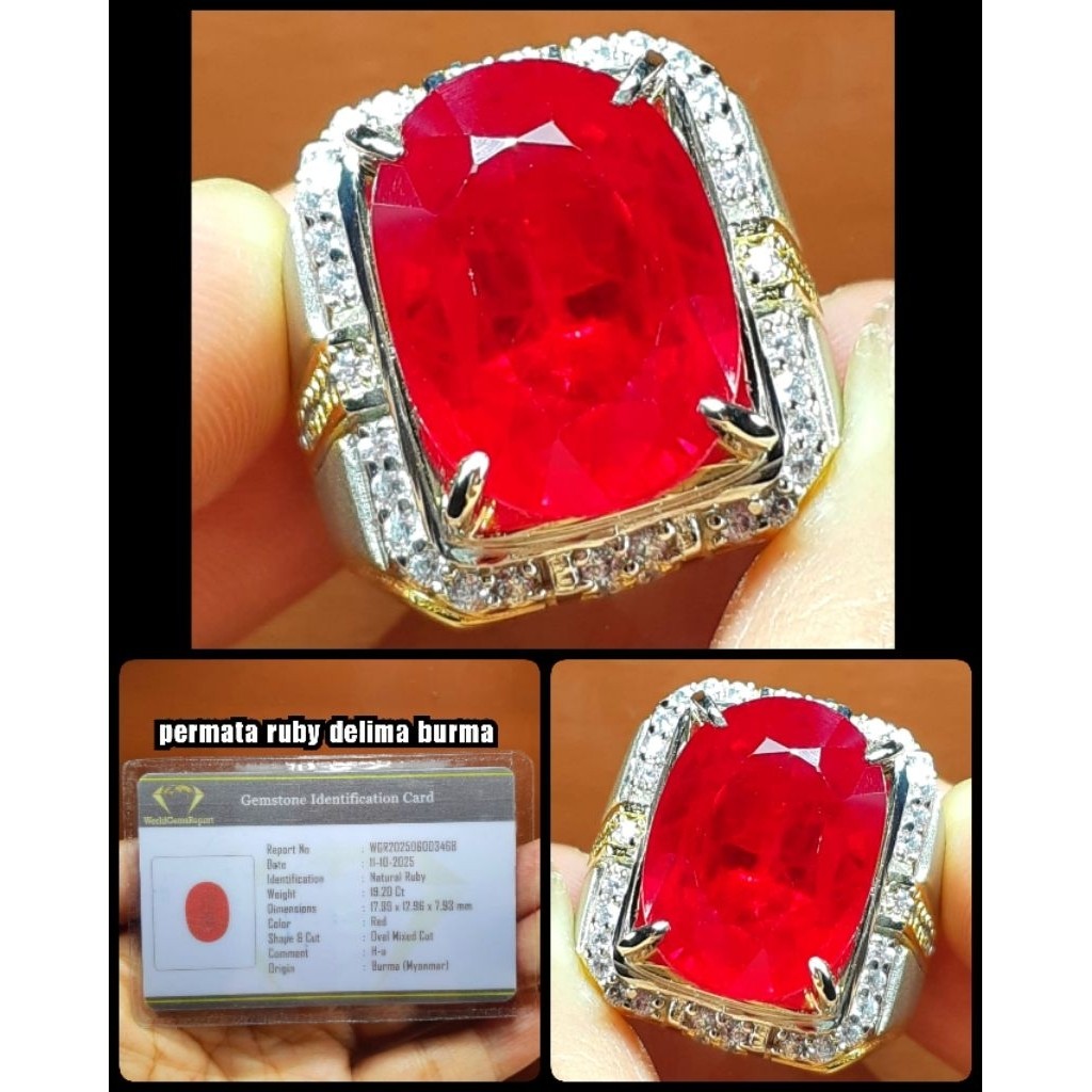 NATURAL PERMATA RUBY DELIMA JUMBO KRISTAL HQ