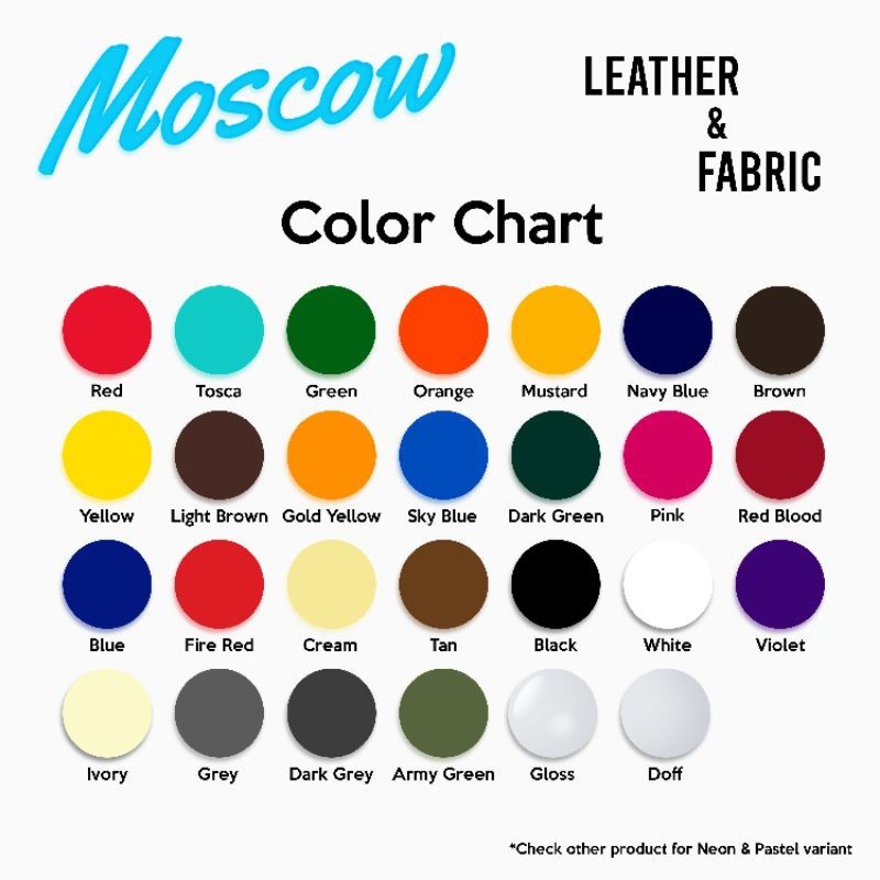 TERBARU Cat Acrylic/Leather Paint/Cat Tas kulit/Cat sepatu kulit,dll.(Original Moscow)30 ml