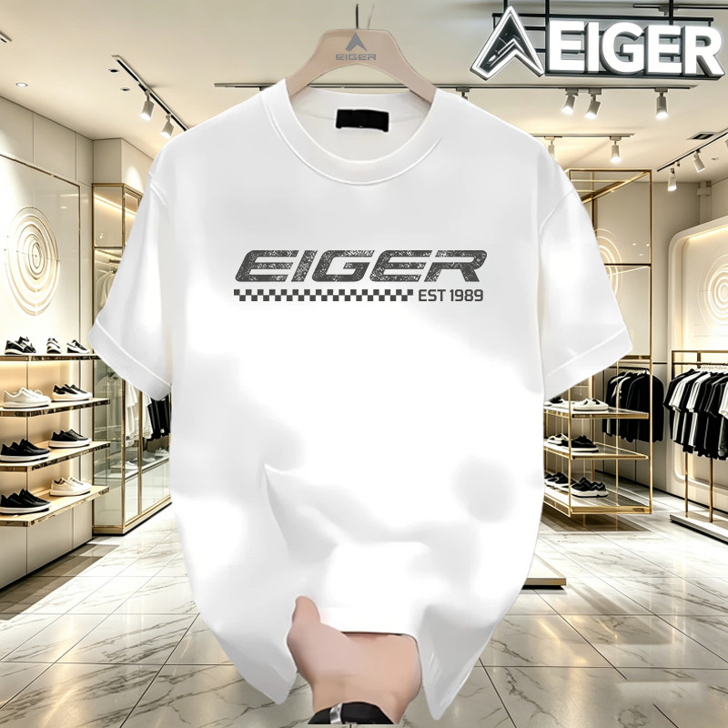 Baju Kaos Eiger Oversize Katun 24S Premium Nyaman Dipakai Sehari-Hari Unisex Pria Wanita