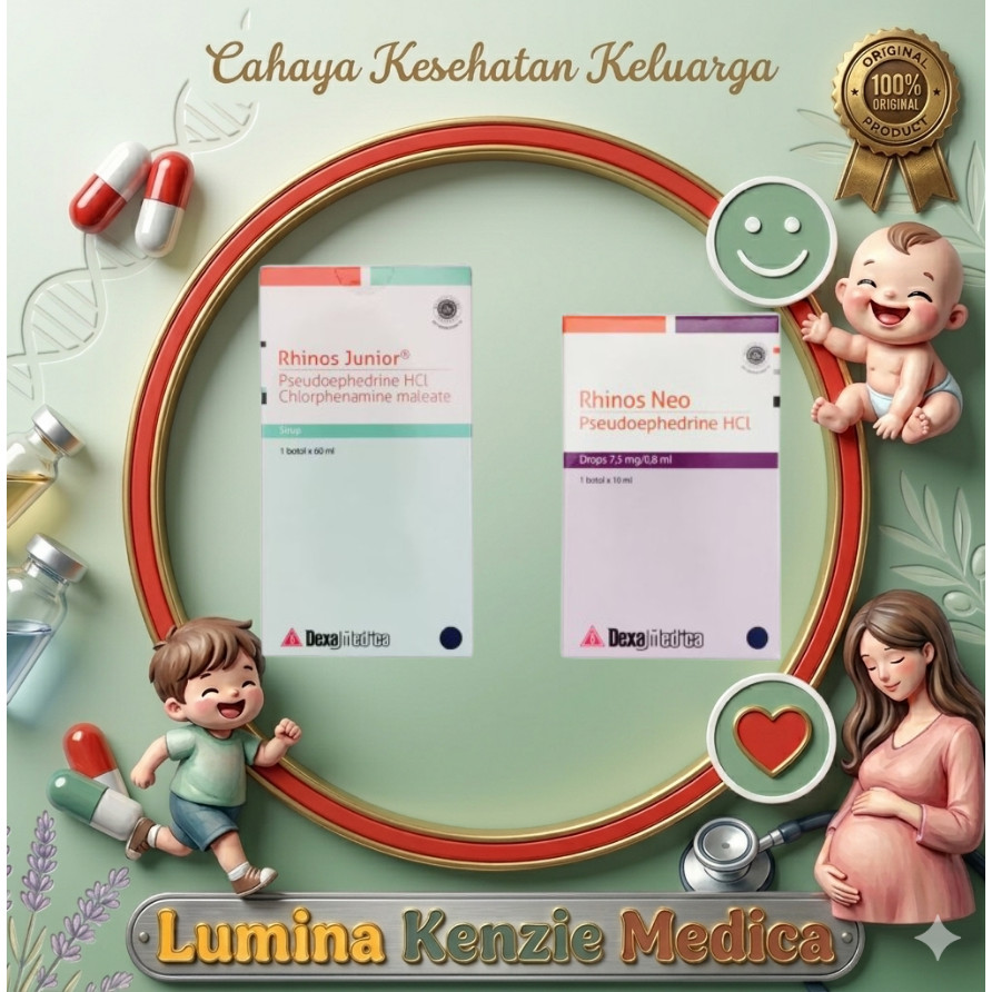 Rhinos NEO Drop  & Rhinos JUNIOR Sirup - Obat Pilek Atau Obat Flu Bayi Balita Anak