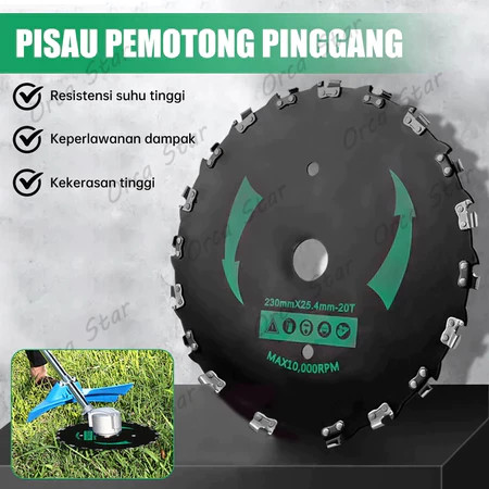 Bilah mesin pemotong rumput menebal bilah gergaji rantai melingkar baja mangan/Pedang Logam/ bilah g