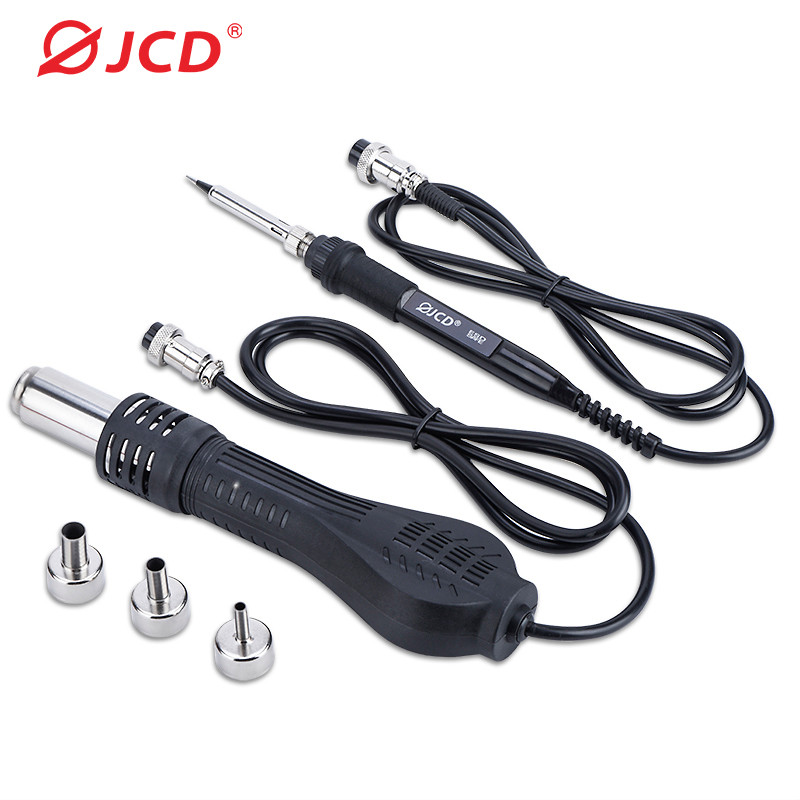 JCD 8-Hole Hot Air Gun Handle Is Suitable For 858D 868D 8898 8858 Rework Solder Repair Station Hot A