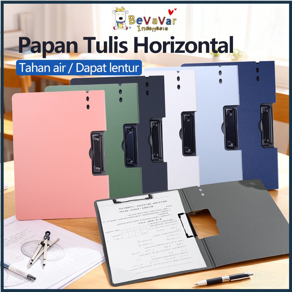 BEVAVAR Clipboard With Cover Folio Map folder A4 Multifungsi Map Dokumen Jepitan Aesthetic