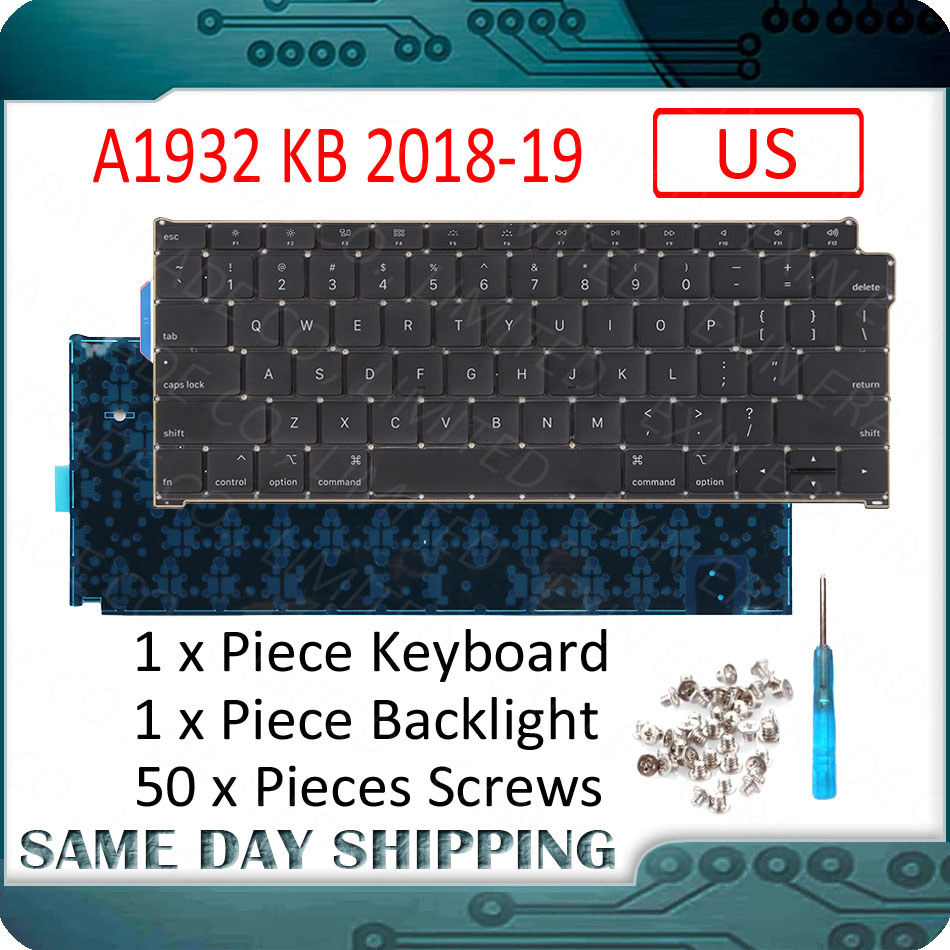 New Laptop A1932 US USA English Keyboard for MacBook Air Ret 13.3" Retina A1932 MRE82 MVFH2 EMC 3184