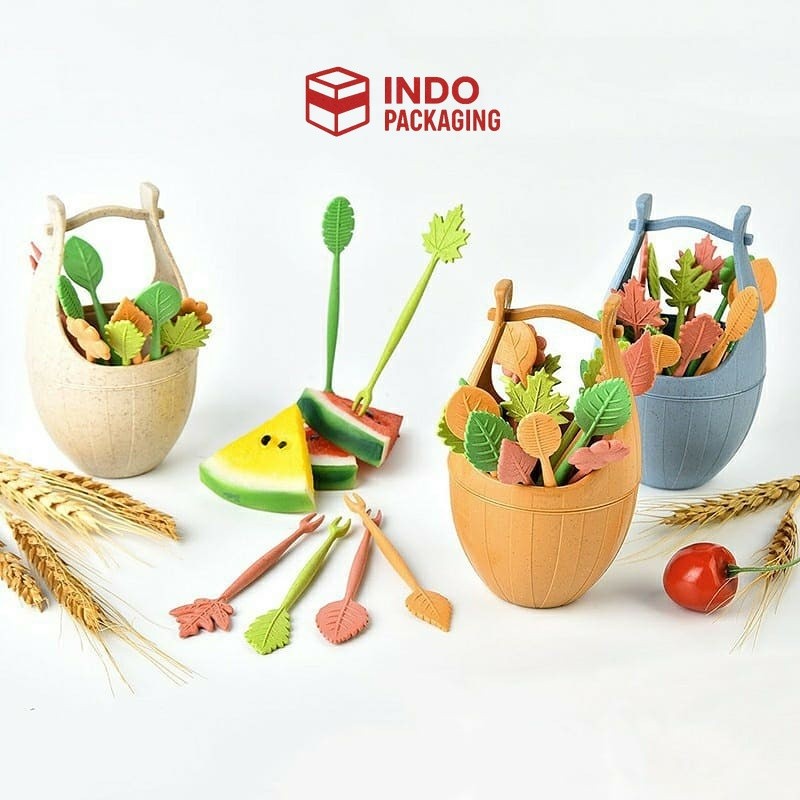 INDO PACKAGING Tusukan Bento Tusukan Bentuk Keranjang