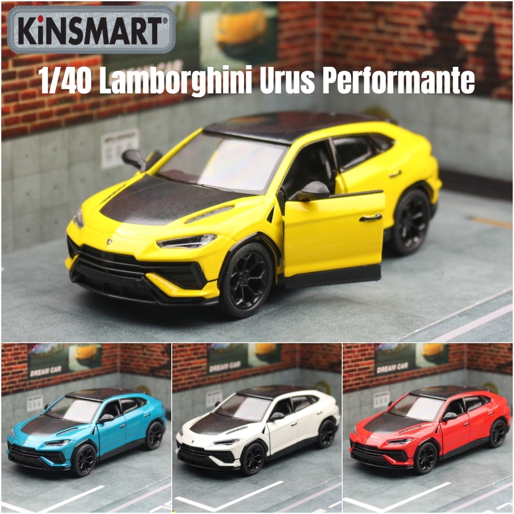 KiNSMART Toy Car Model 1/40 Lamborghini URUS SUV Sport Diecast Alloy Miniature Vehicle Collection Gi