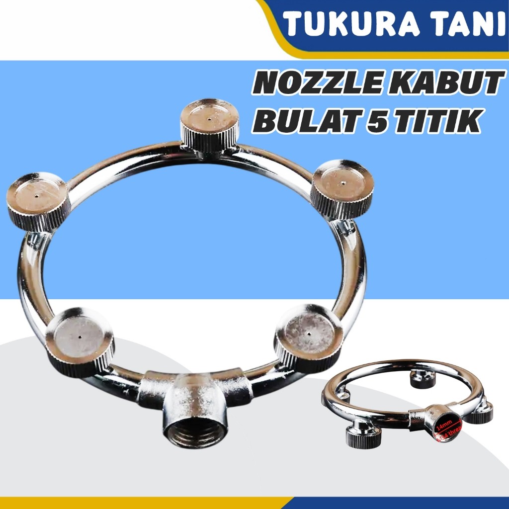 Nozzle Kabut Circular 5 titik - Nozzle Kabut Bulat 5 titik