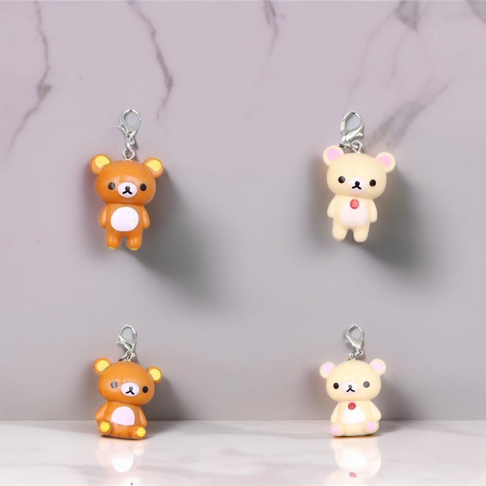 Rilakkuma Korilakkuma Key Chain Couple Relax Bear Cute Keycha New Bags Car Keys Ring Pent Decor Kids