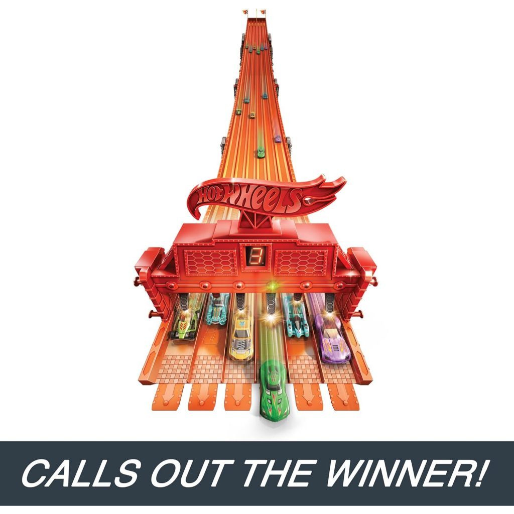 Hot Wheels Super 6-Lane Raceway Mainan Mobil Plastik