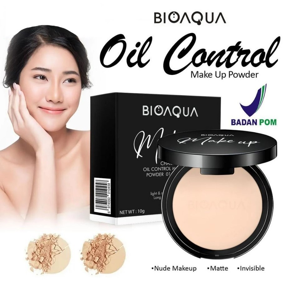 Bedak Terbaru ( BPOM ) Bioaqua Pressed Powder Make up Oil Control Bedak Padat Glowing Tahan Lama Ant