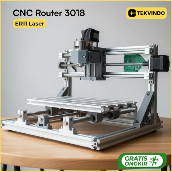 CNC3018 Wood Router CNC Engraving Machine with ER11 & 500mW Laser Module DIY CNC Engraver GRBL Porta