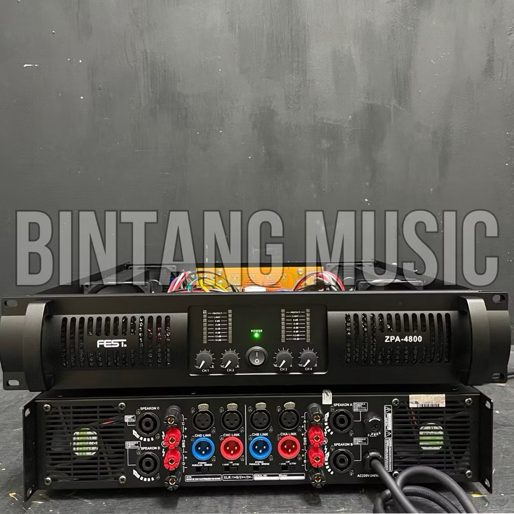 power amplifier fest hmx 4800 original 4 channel FEST HMX4800 / ZPA 4800