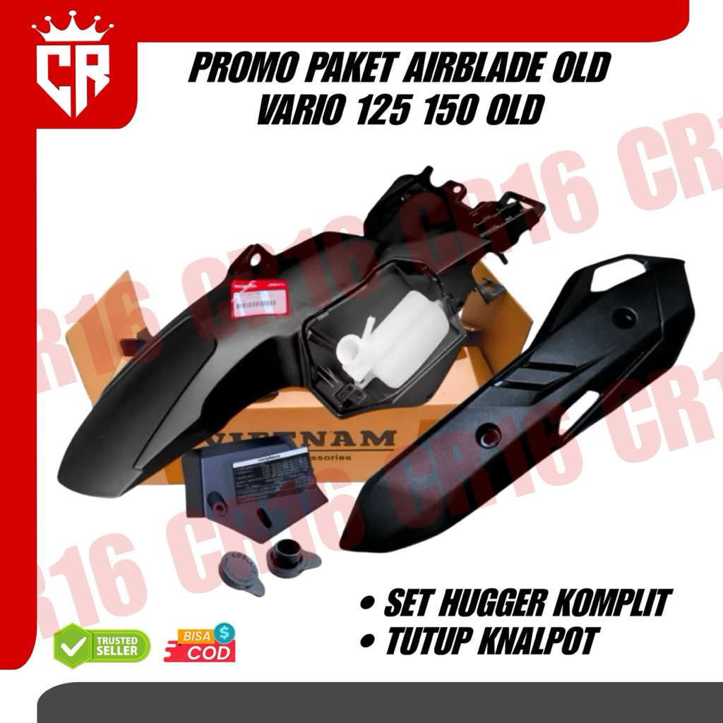 PAKET 2PCS Hugger Airblade Vario 125 150 Old New Kzr 2014-2025 Spakbor Kolong Airblade Vario Hugger 