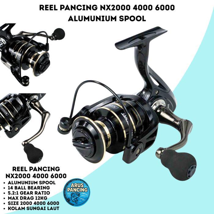 REEL PANCING TaffSPORT NX2000 NX4000 NX6000 Series Metal Reel Pancing Spinning Fishing Reel 5.2:1 Al