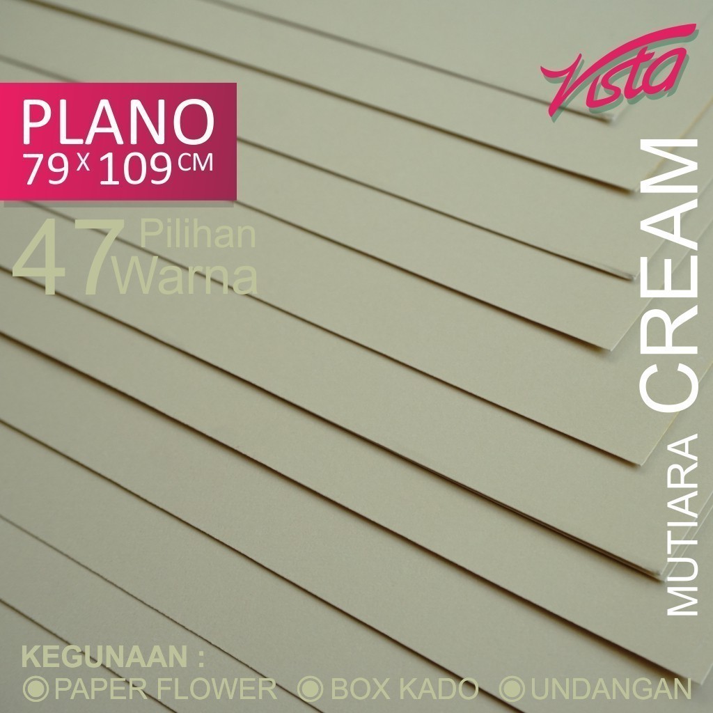 Kertas Mutiara cream Plano (Paper Center)