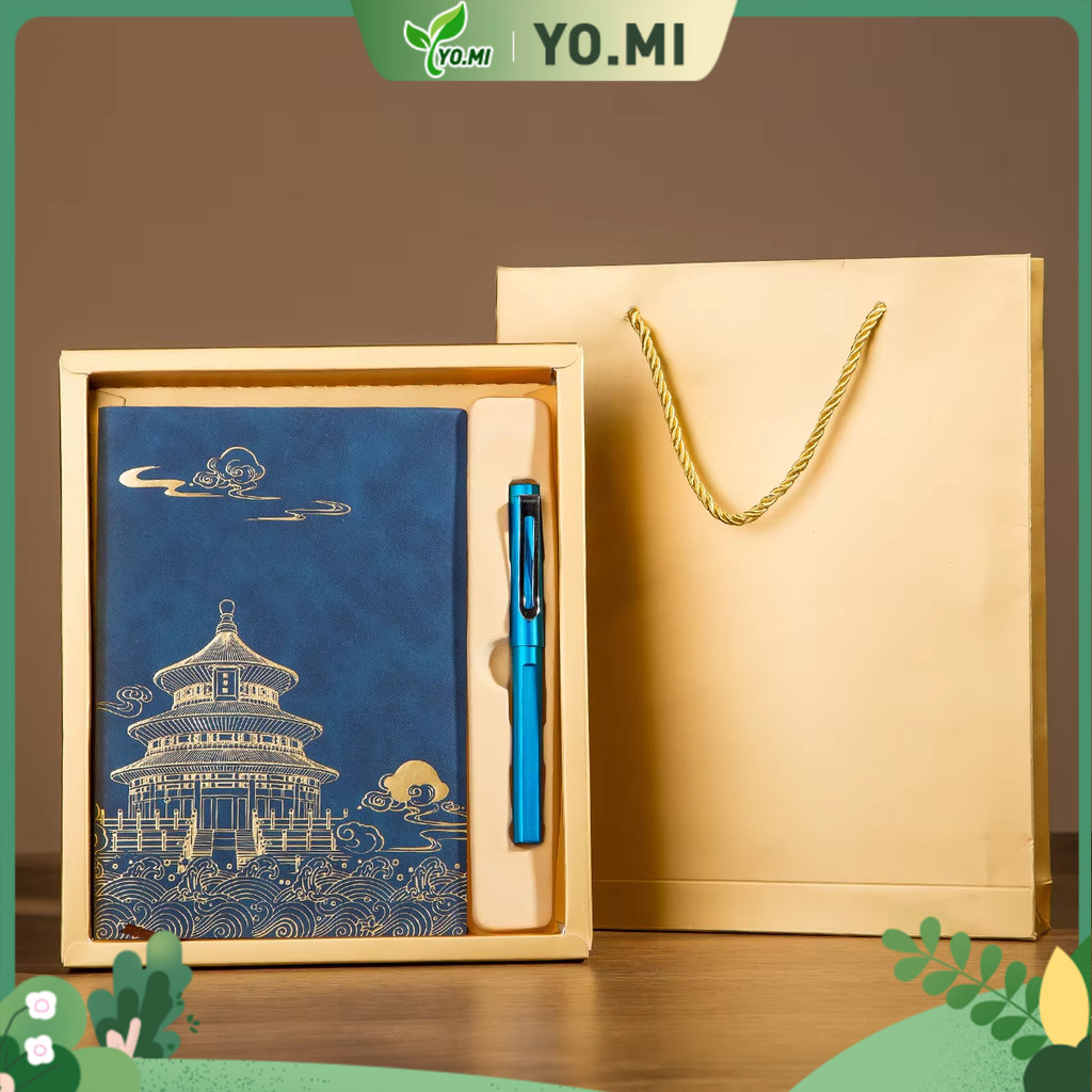 Set Kotak Hadiah Buku Catatan A5 2026 untuk Memberikan Souvenir kepada Siswa - Buku Catatan Kulit PU