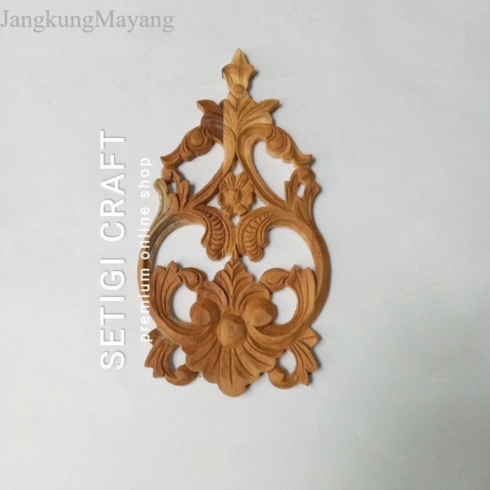 A tempel ukir ornamen size kecil tempel kayu jati murah