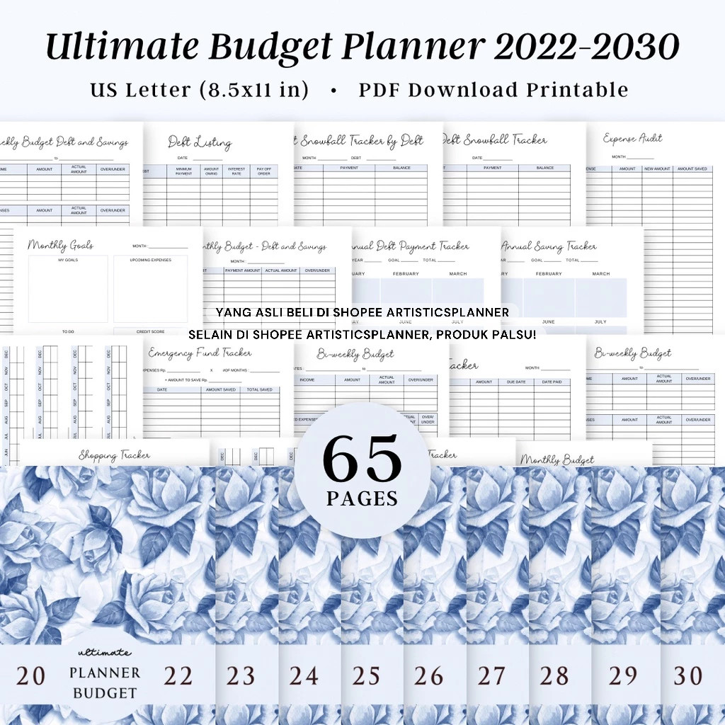 Ultimate Budget Planner | Monthly Budget Planner Printable | Financial Planner | PRINT01