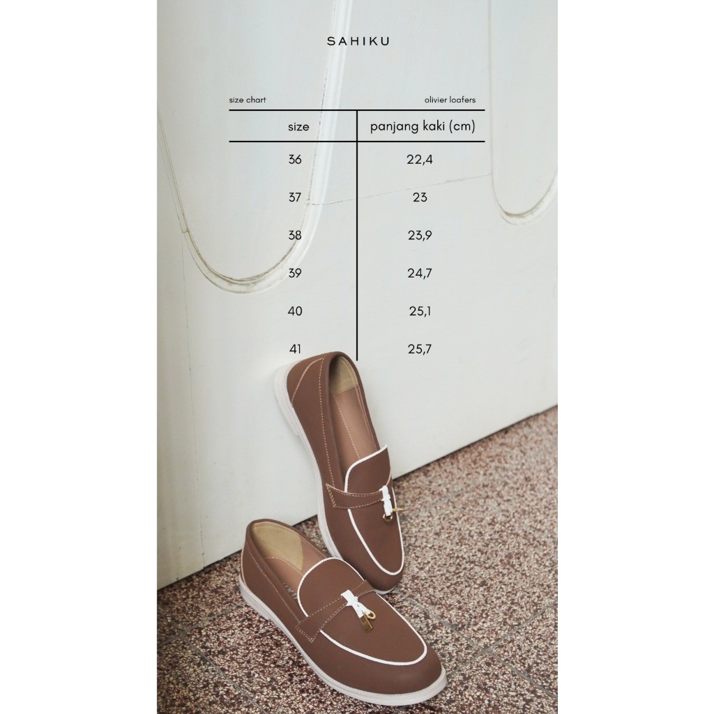 cuci gudang sahiku - olivier loafers sepatu wanita daily shoes woman flatshoes casual ringan anti