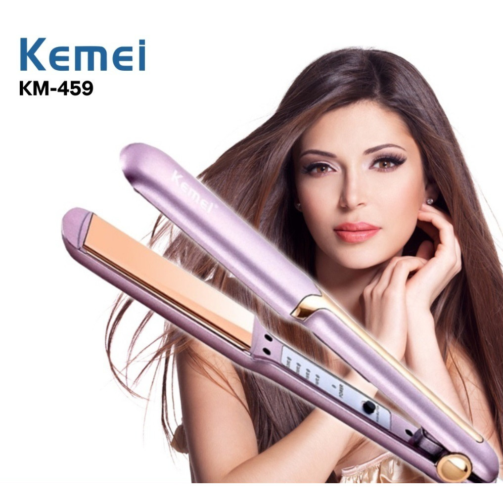 Catokan LURUS  Tourmaline Ceramic Kemei 459 ORIGINAL Pelurus dan Curly / Catokan Rambut ORI