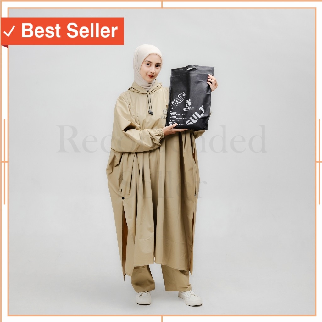 Jas Hujan Termurah / SULTAN Jas Hujan Tebal Lentur Elastik Setelan Jaket Celana Pria & Wanita