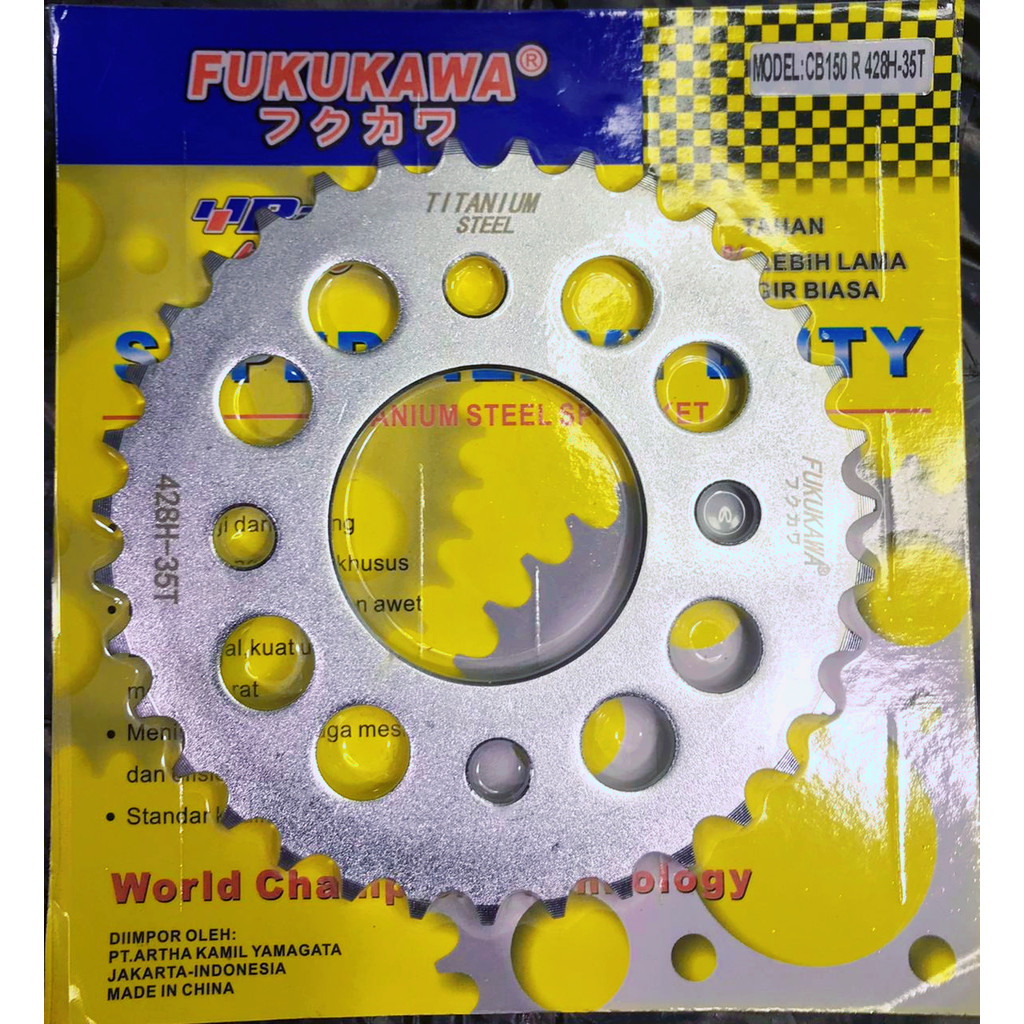 GEAR GIR BELAKANG RACING MOTOR CB150R CBR150R MEGAPRO VERZA ORIGINAL FUKUKAWA