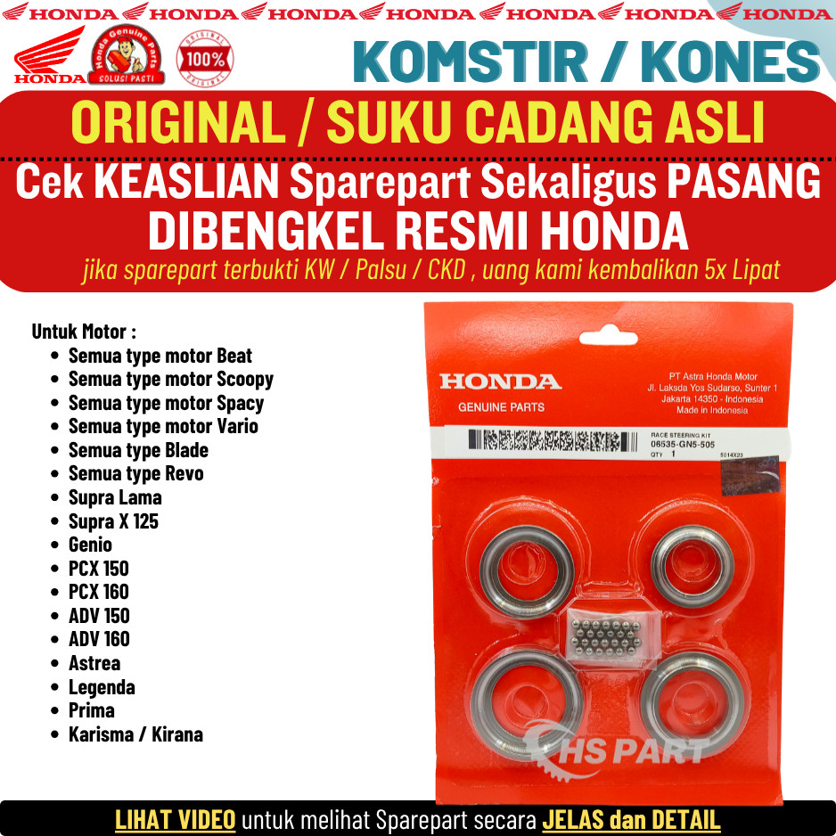 Komstir Kones Vario 125 Old Led New Vario 150 160 Original AHM Honda 100%