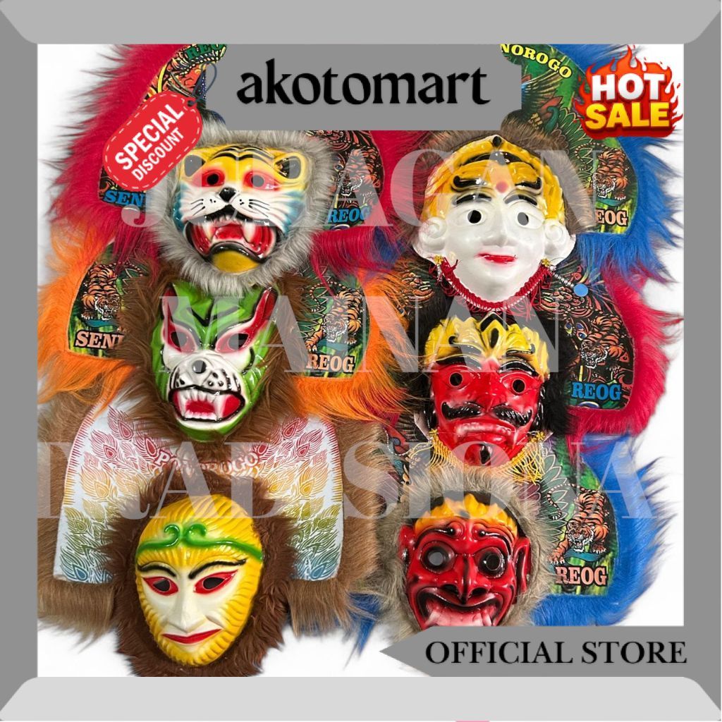 MAINAN TRADISIONAL TOPENG REOG ANAK / MAINAN TOPENG REOG SC